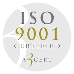 ISO 9001 A3CERT certification logo
